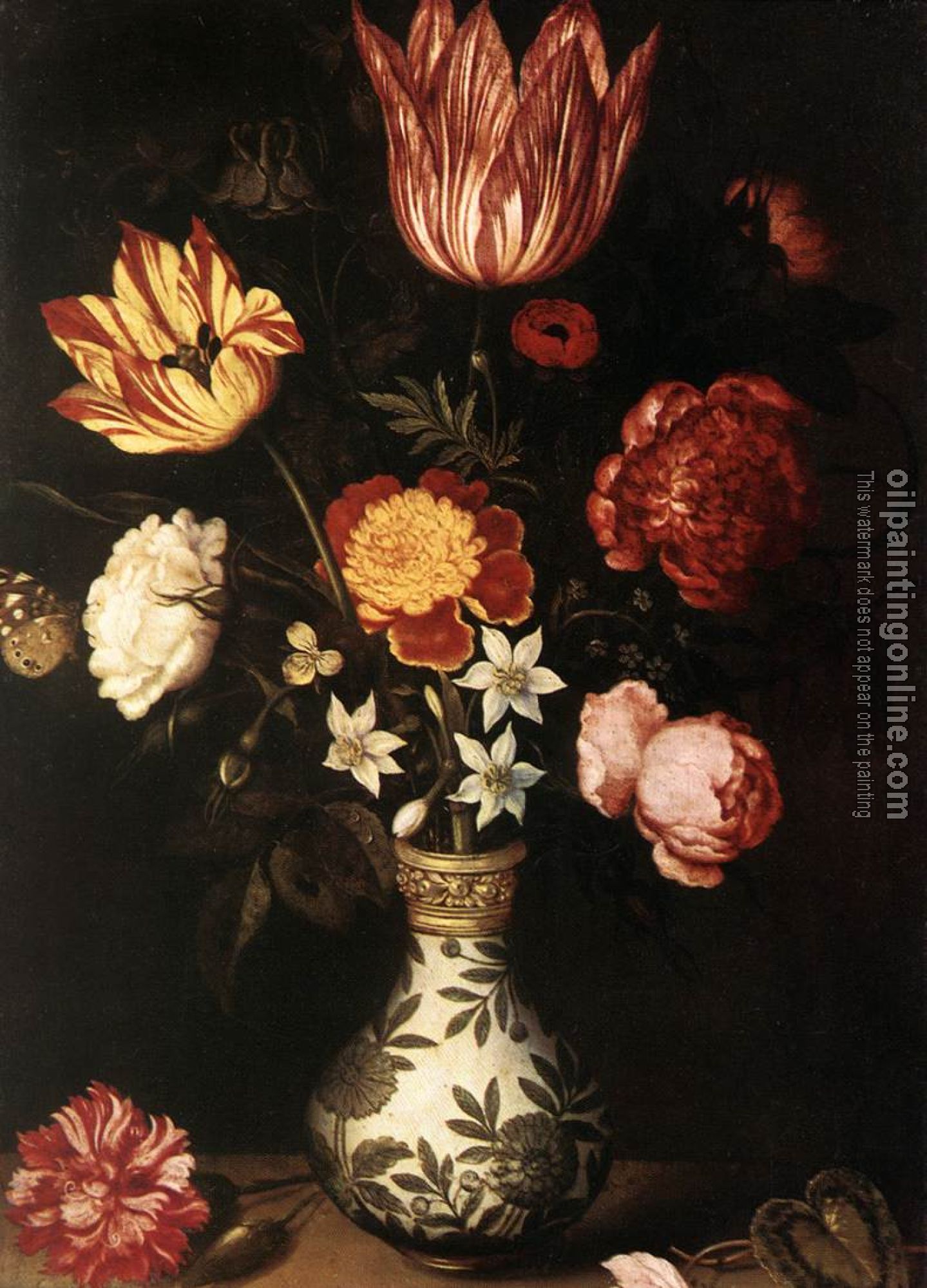 Ambrosius Bosschaert - Still Life with Flowers in a Wan-Li vase
